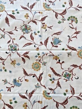 Vintage Marcus Bros Whittaker Textiles Polish Cotton Fabric Floral 2 yrds+33"x45